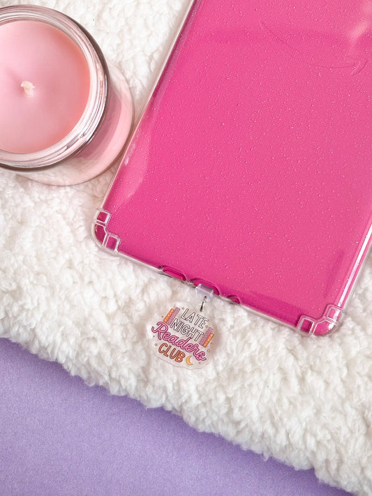 Late Night Readers Club Acrylic e-Reader Charm