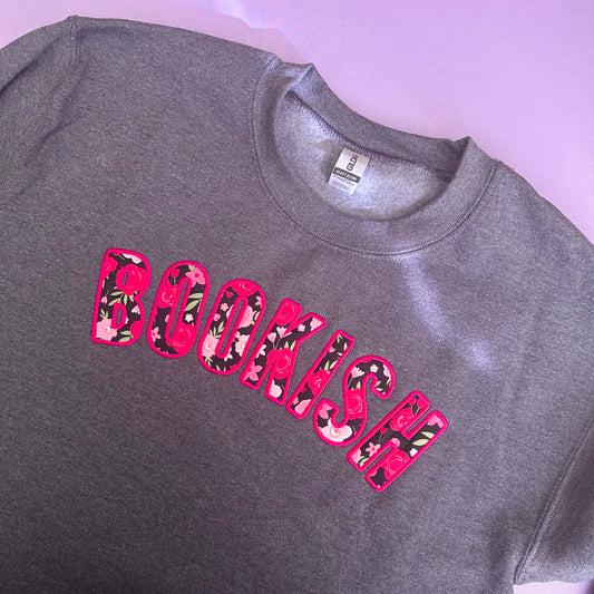 Bookish Applique Crewneck Sweater