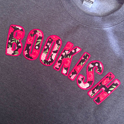 Bookish Applique Crewneck Sweater