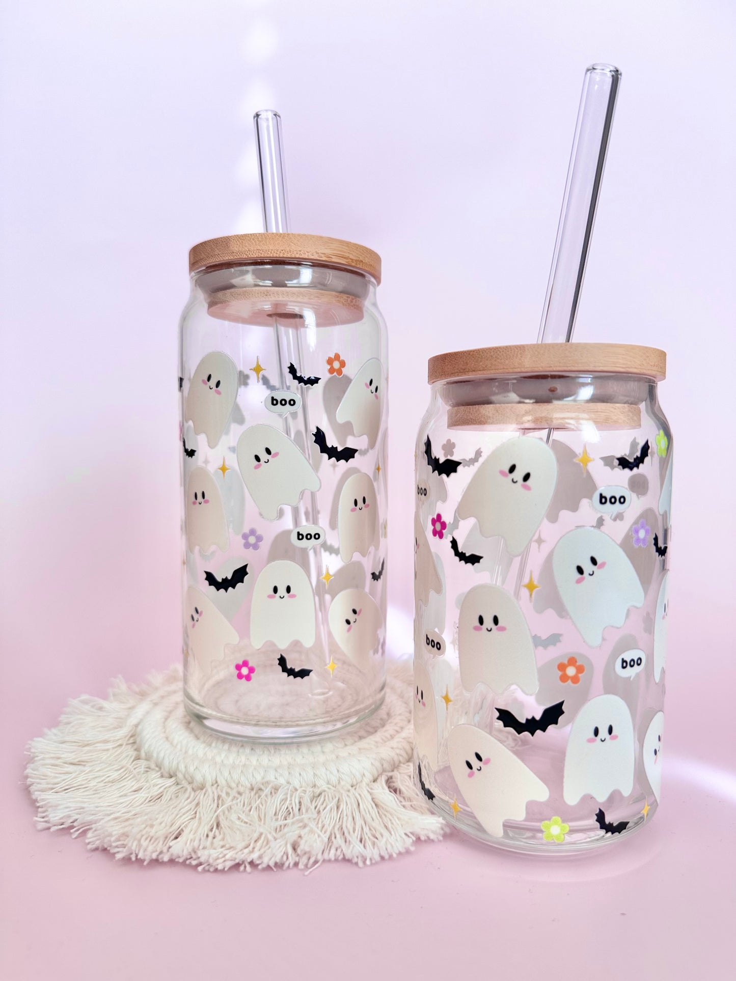 Retro Ghosties Glass Cup