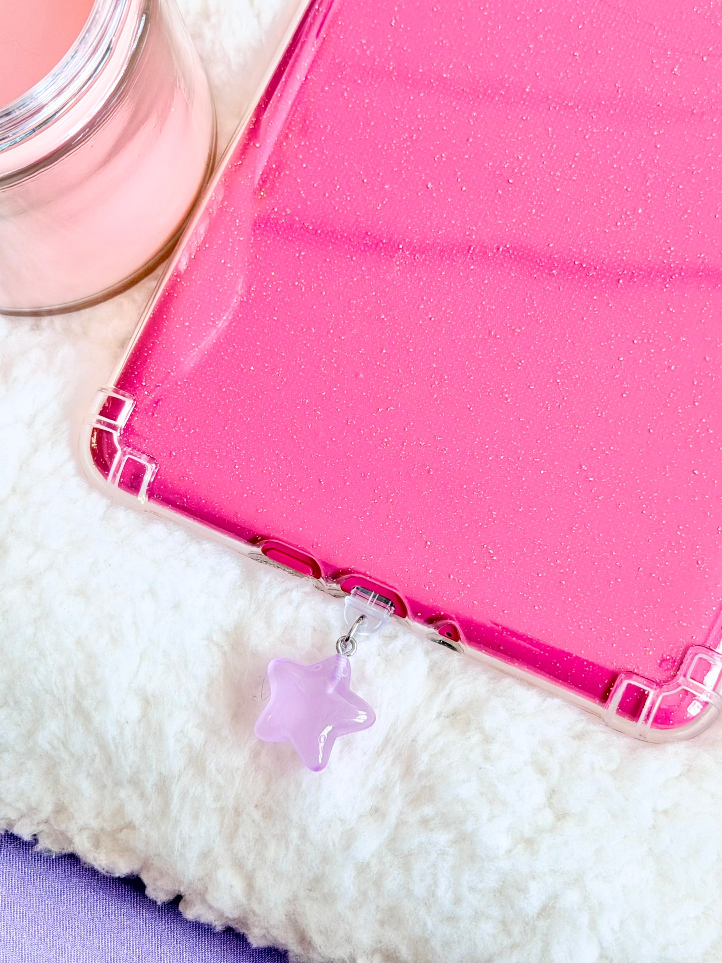 Glow in the Dark Purple Star e-Reader Charm