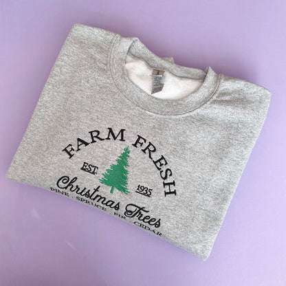 Fresh Farm Trees Crewneck Sweater