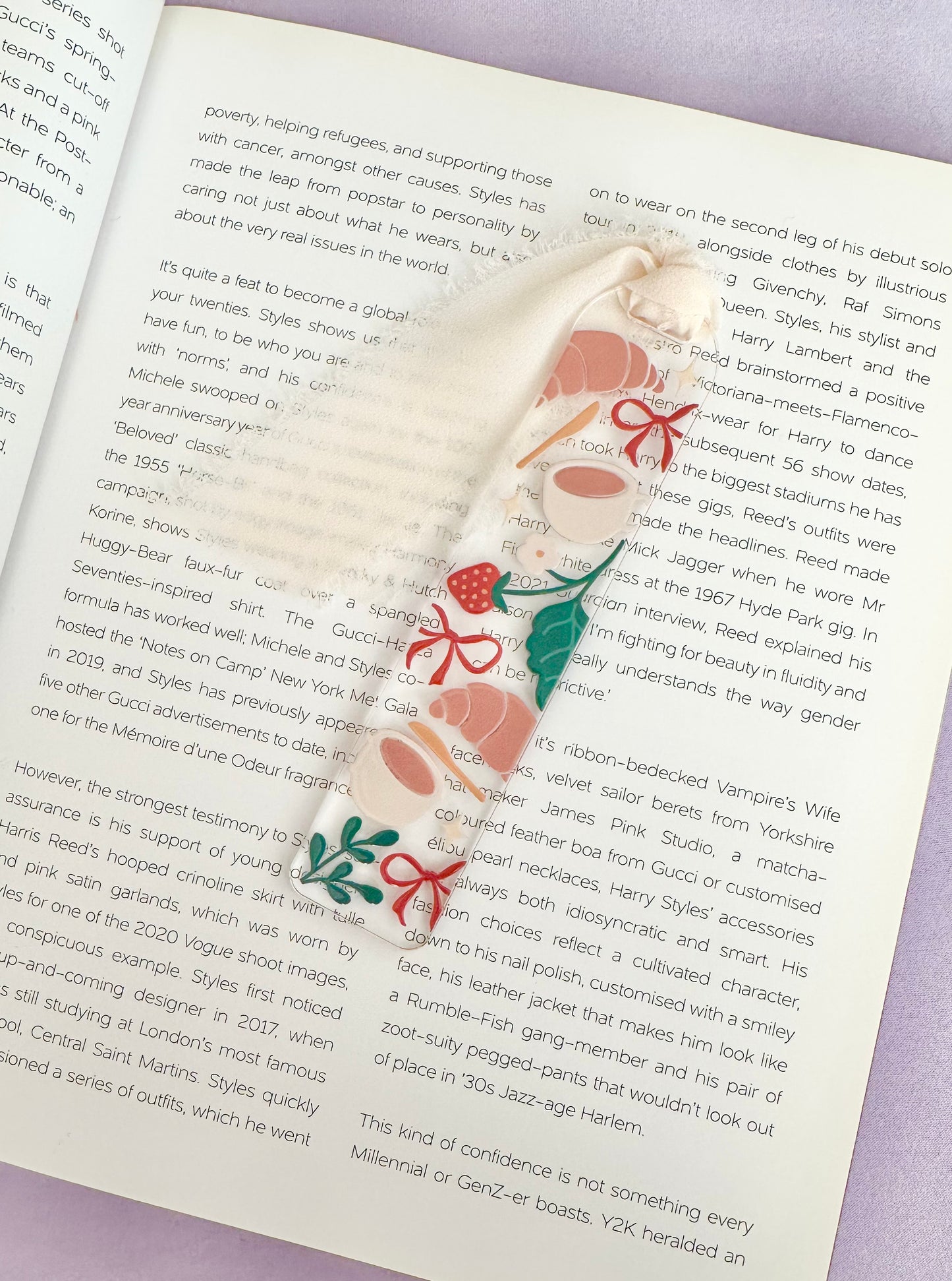 Coffee & Croissants Acrylic Bookmark