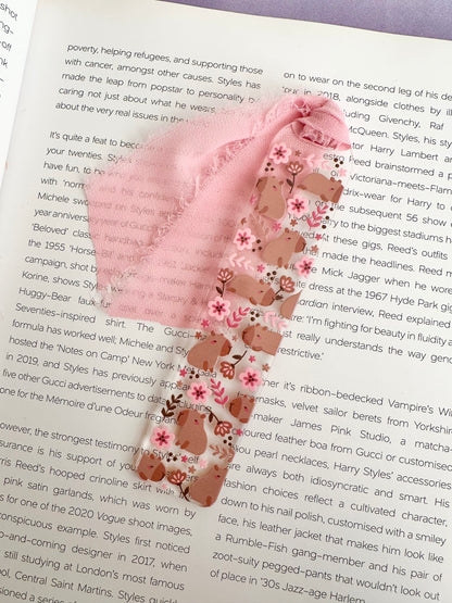 Capybara & Flowers Acrylic Bookmark