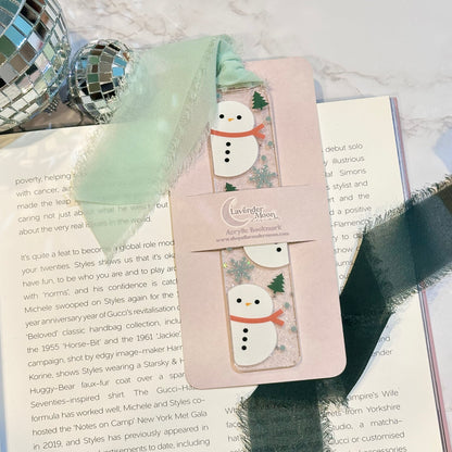 Snowmen Acrylic Bookmark (Mint)