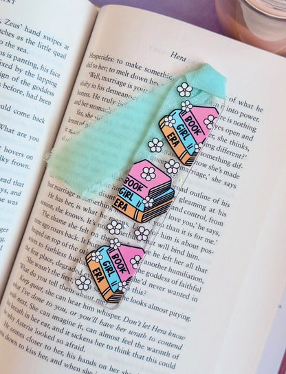 Book Girl Era Glitter Acrylic Bookmark