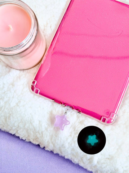 Glow in the Dark Purple Star e-Reader Charm
