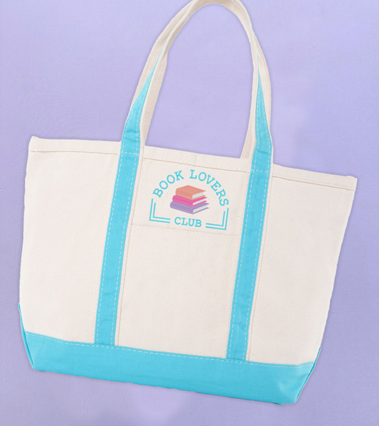 Book Lovers Club Zipper Tote Bag