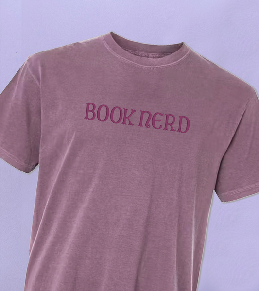 Dark Purple 'Book Nerd' T-shirt