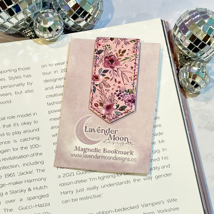 Purple Flowers Magnetic Bookmark