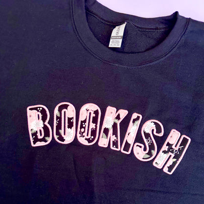 Bookish Applique Crewneck Sweater