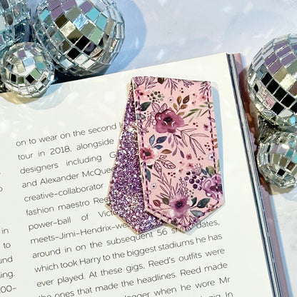 Purple Flowers Magnetic Bookmark