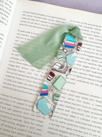 Winter Reads Acrylic Bookmark