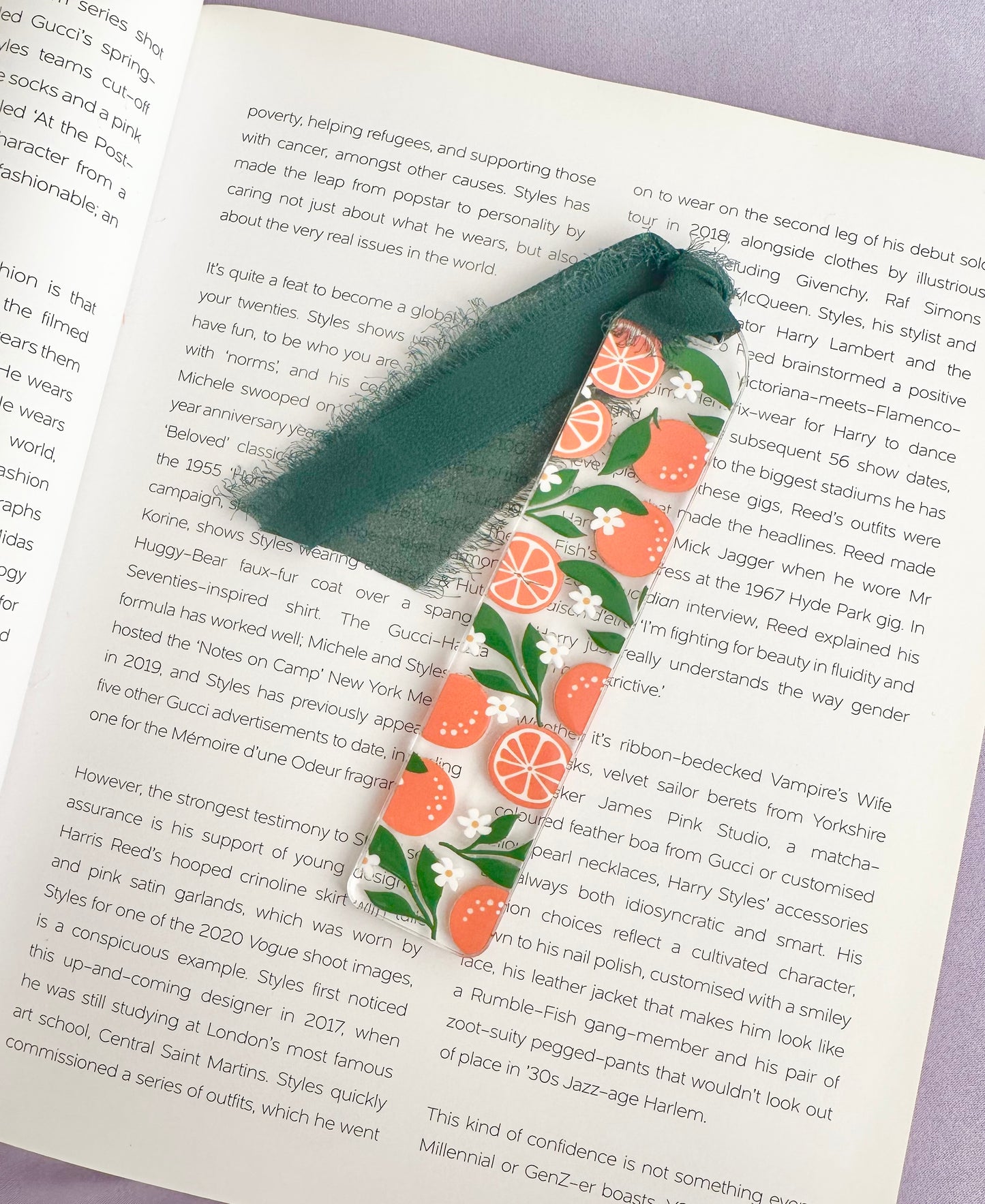 Oranges Acrylic Bookmark