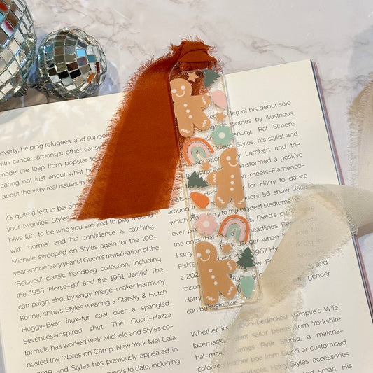 Gingerbread Acrylic Bookmark (Terracotta)