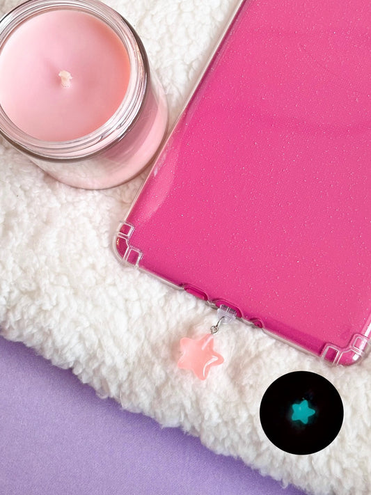 Glow in the Dark Coral Star e-Reader Charm