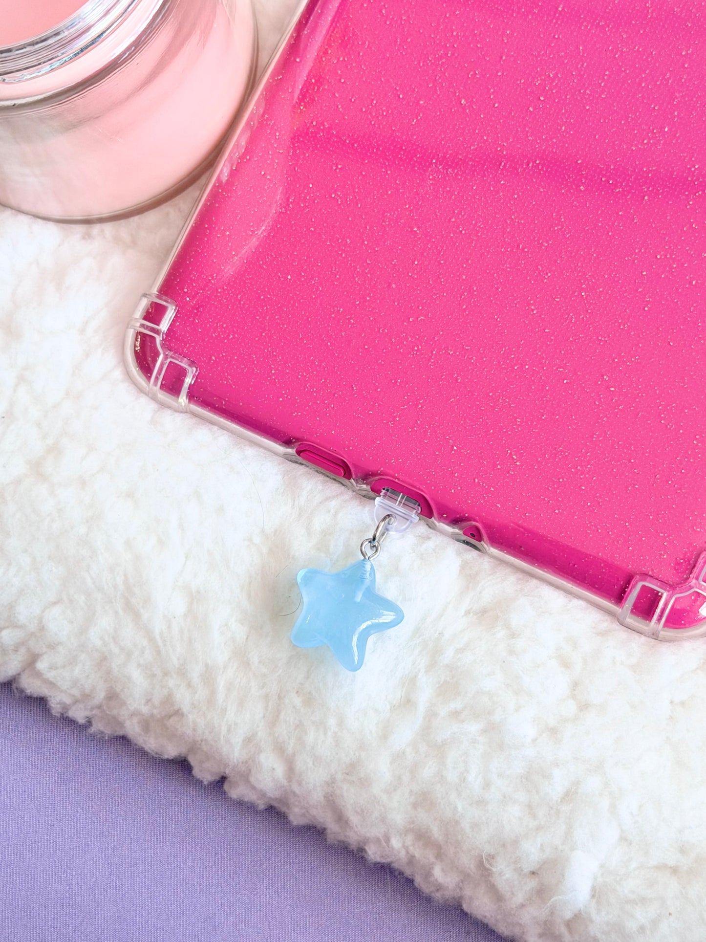 Glow in the Dark Blue Star e-Reader Charm