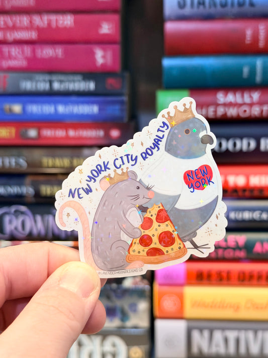 Vinny the Pizza Rat & Tony the Pigeon ‘New York City Royalty’ Iridescent Sticker