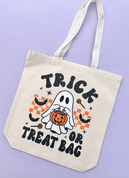 Trick or Treat Ghost Tote Bag