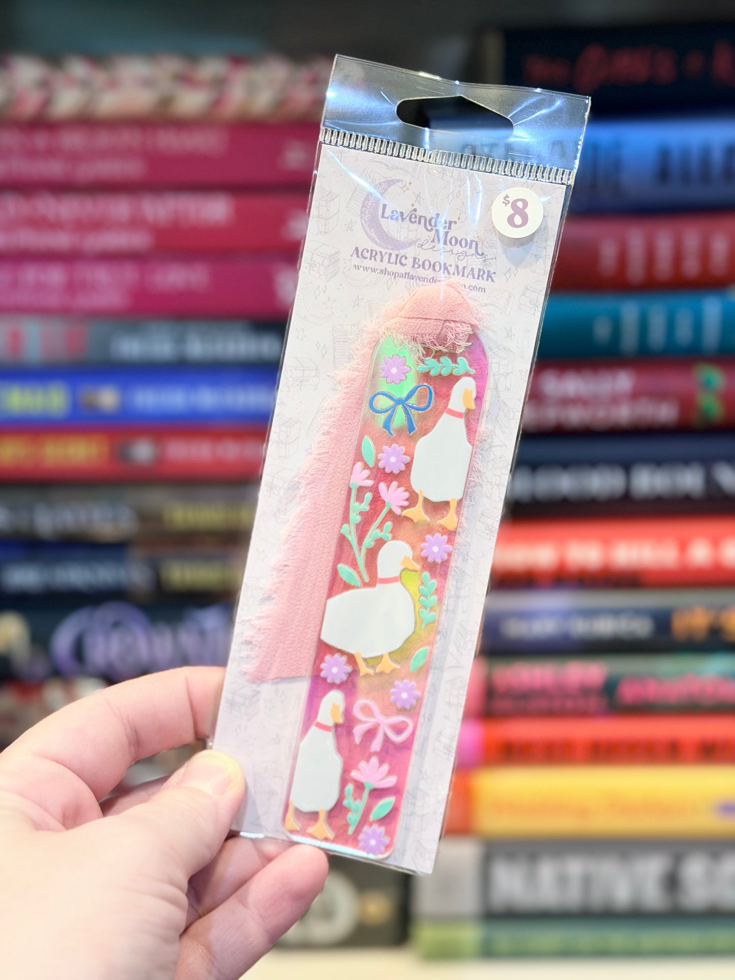 Pastel Ducks Iridescent Acrylic Bookmark