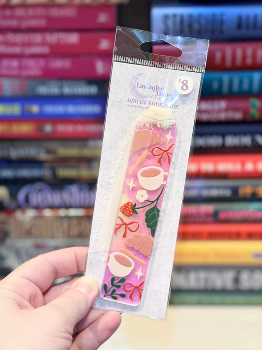 Coffee & Croissants Iridescent Acrylic Bookmark