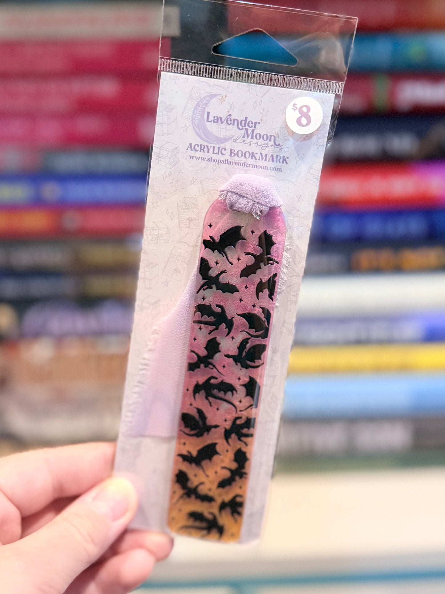 Black Dragons Iridescent Acrylic Bookmark
