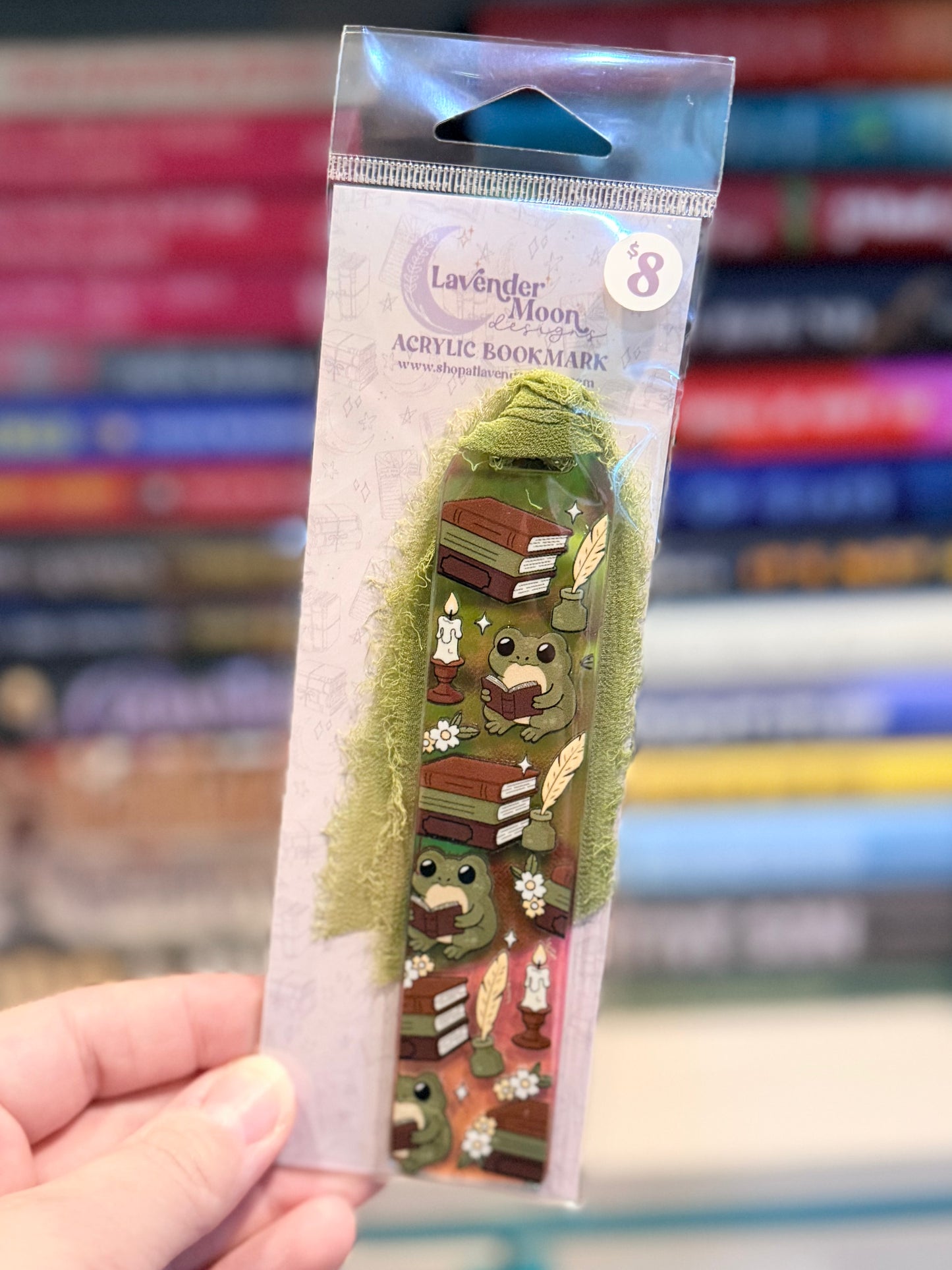 Froggy Book Club Iridescent Acrylic Bookmark
