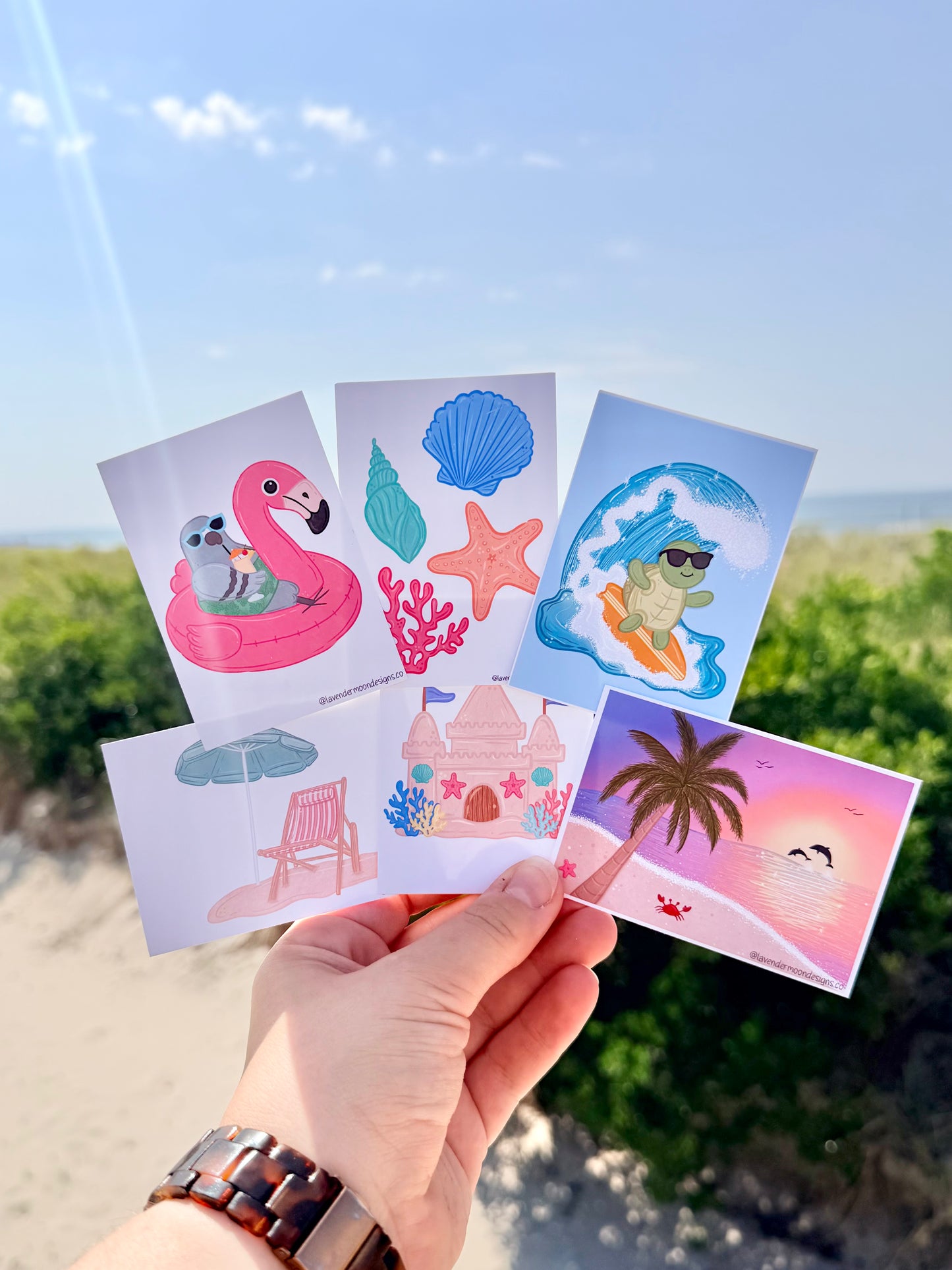 Summer Collection Mini Art Prints - Set of 6