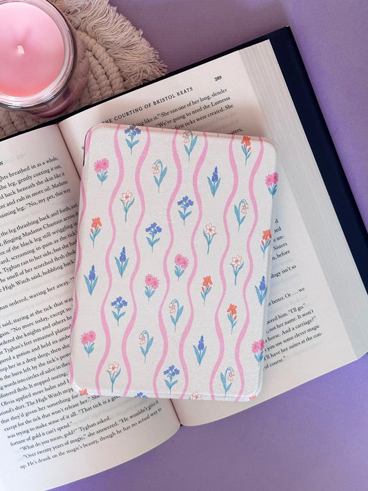 Wavy Floral Kindle Case (7" - 12th Gen. Kindle & Colorsoft)
