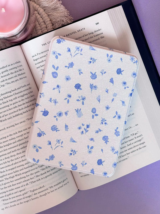 Blue Flower Garden Kindle Case (7" - 12th Gen. Kindle & Colorsoft)