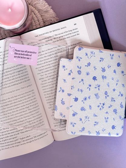 Blue Flower Garden Kindle Case (7" - 12th Gen. Kindle & Colorsoft)