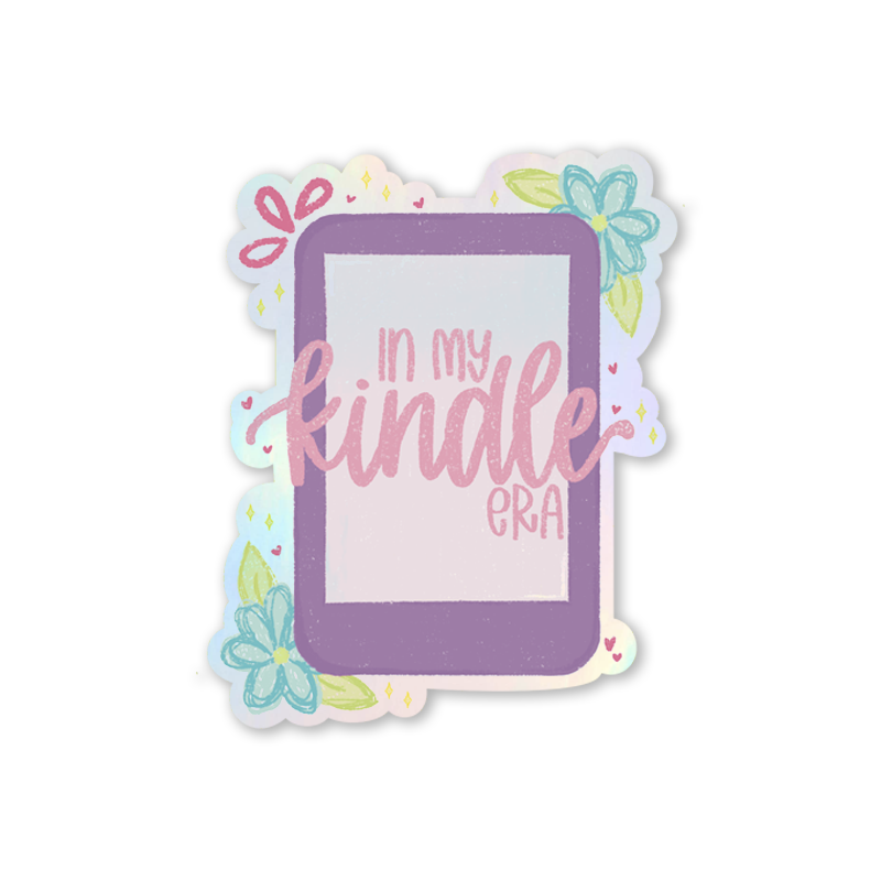 Holographic 'In My Kindle Era' Sticker