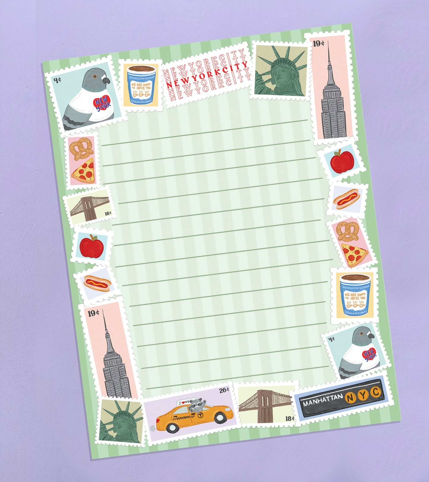 New York City Stamps Notepad