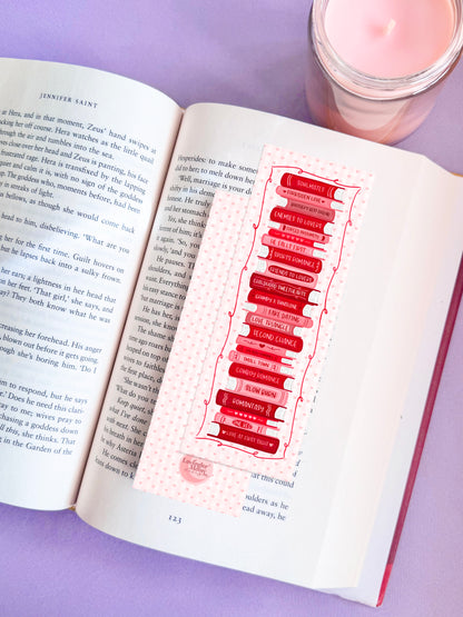 Romance Tropes Paper Bookmark
