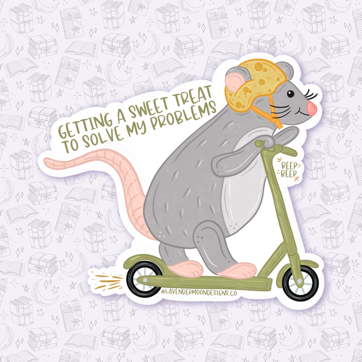 Vinny the Pizza Rat 'Getting a Sweet Treat' Iridescent Sticker